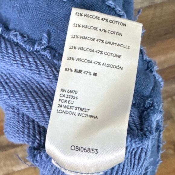 Free People Prudence Pullover Babydoll Sweatshirt Tunic Blue Size Large - Picture 8 of 11